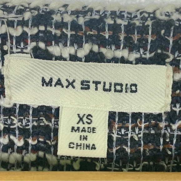 Max Studio Tweed Short Sleeve Top Tee - Picture 6 of 6
